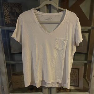 White V-Neck